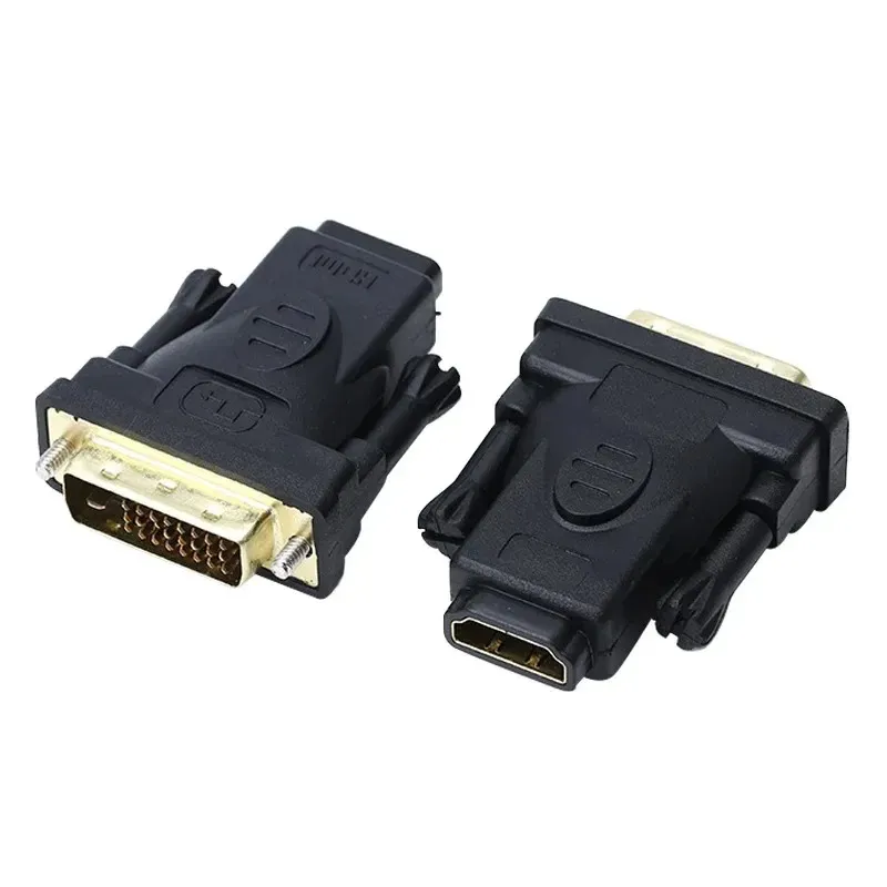 2024 DVI à l'adaptateur compatible HDMI DVI DVI D 24 + 1 mâle à HDMI Compatible Corable Corable Convertisseur DVI vers l'adaptateur HDMI