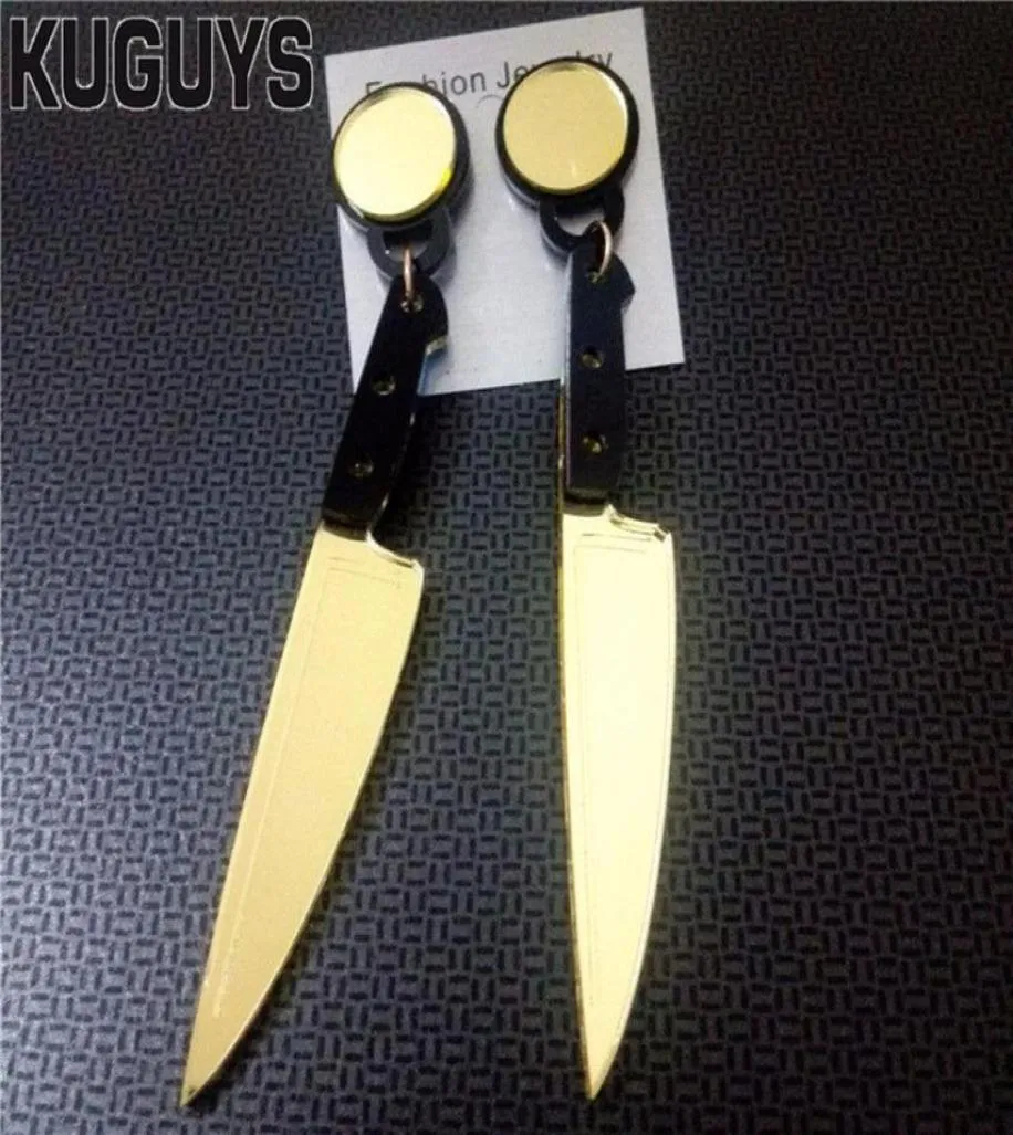 2021 New Fashion Jewelry Oberon Acrylic Knife Long Female Boucles d'oreilles Rock Drop Orees DJ DS BRINCOS329O8119687