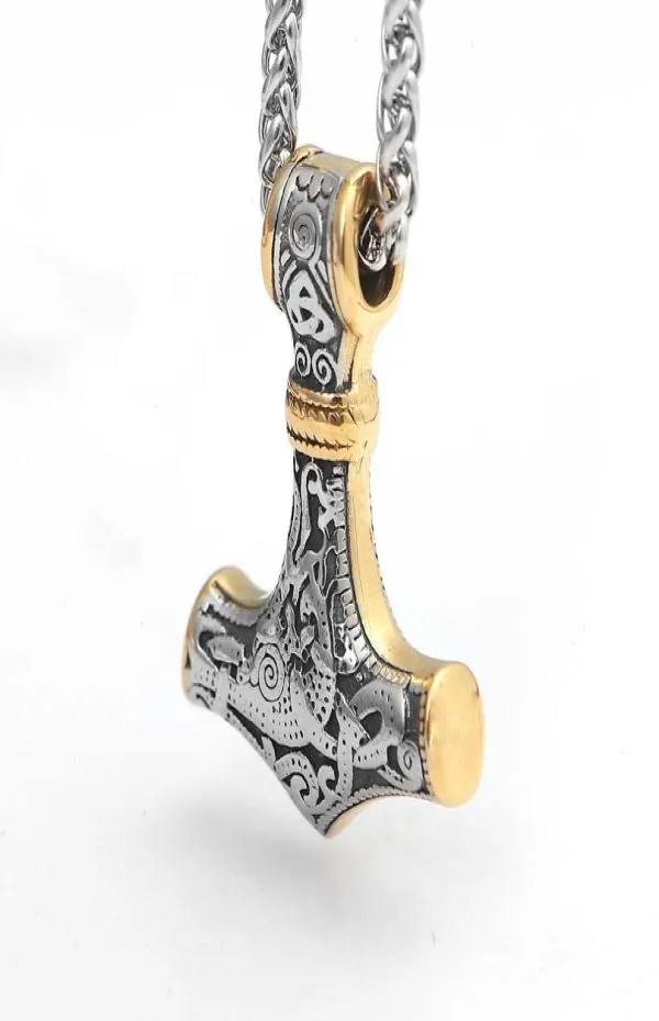 Viking Celtic Thors Hammer Pender for Men Boys Fashion Trend Street Jewelry Gifts4374878