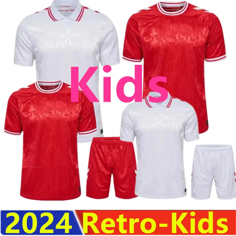 2024 Set Children Retro Football Shirt Soccer Jersey Chicharito 2024 Euro Cup Camisetas Kit Kit National Team Home Away Player Version Football