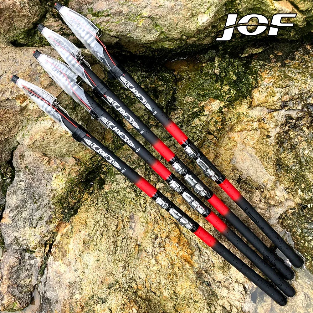 Accessori GHOTDA Roccia telescopica di pesca a roccia 2,7 m 3,6 m 4,5 m 5,4 m 6,3 m Basta di pesca in carbonio portatile