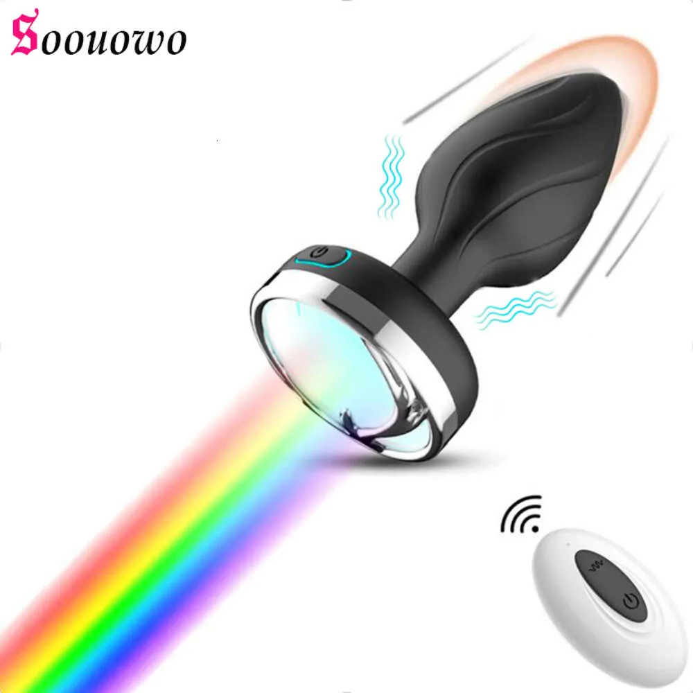 Draadloze LED -LED LED LED LED ANAL Vibrator Sexy speelgoed voor mannen Vrouwen plug mannelijke prostaat massage vagina anus kont 18+