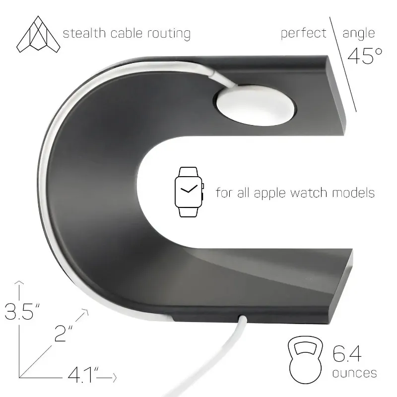 2024 Smart Watch Men Smartwatch Carging Sproket para Apple Smart Women Wireless Carging Base Base: soporte de carga para Apple Watch