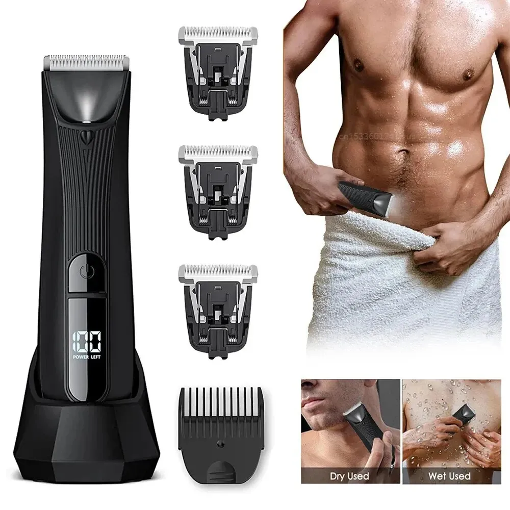 Golarka do wrażliwych obszarów TRIMMER Body dla mężczyzn bezbolesny epilator ładowna golarka dla IPX7 Electirc Body Hair Trimmer 240411