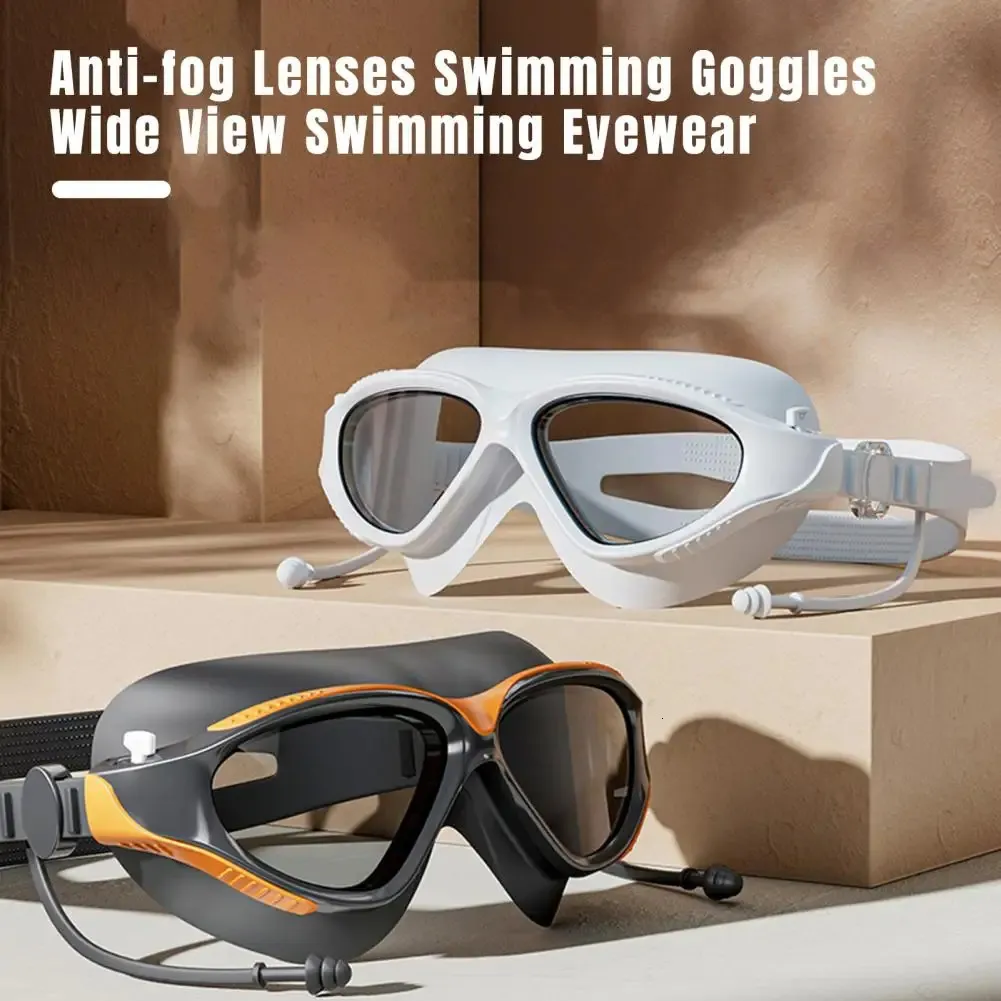 Vuxna simmar Goggles Antifog UV -skydd för ramsilikonmän Kvinnor Läcksäker dykning 240416