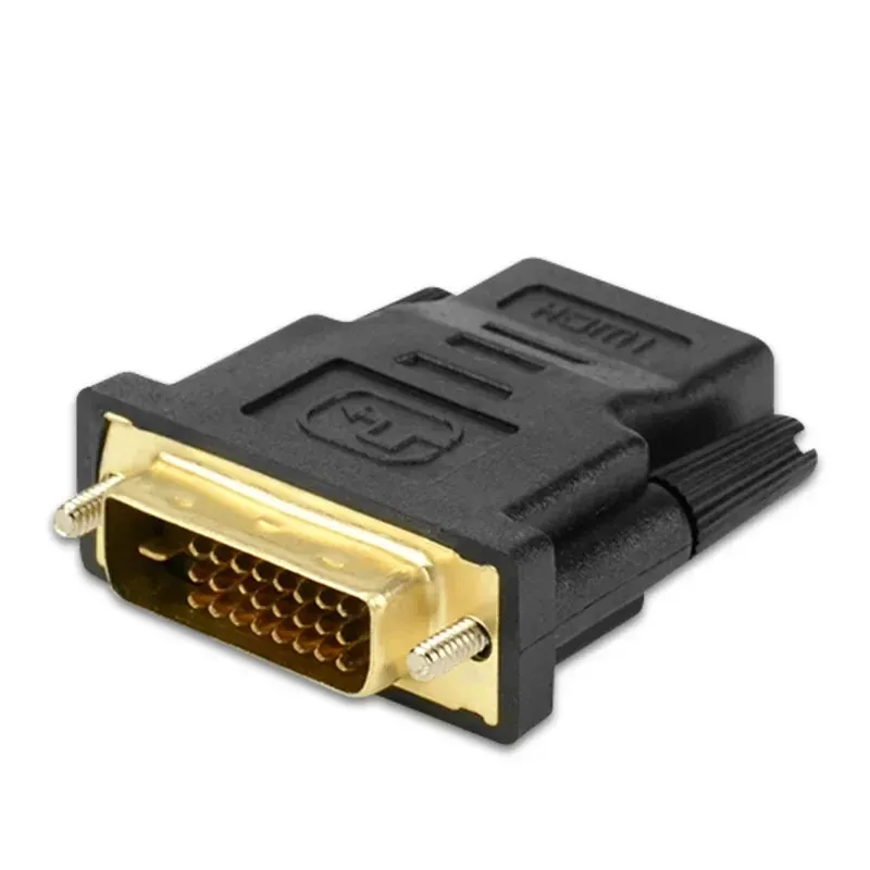 2024 DVI do adaptera kompatybilnego z HDMI Dwukierunkowy DVI D 24+1 Mężczyzna do Mężczyzna do HDMI żeńskiego złącza kablowego DVI do adaptera HDMI