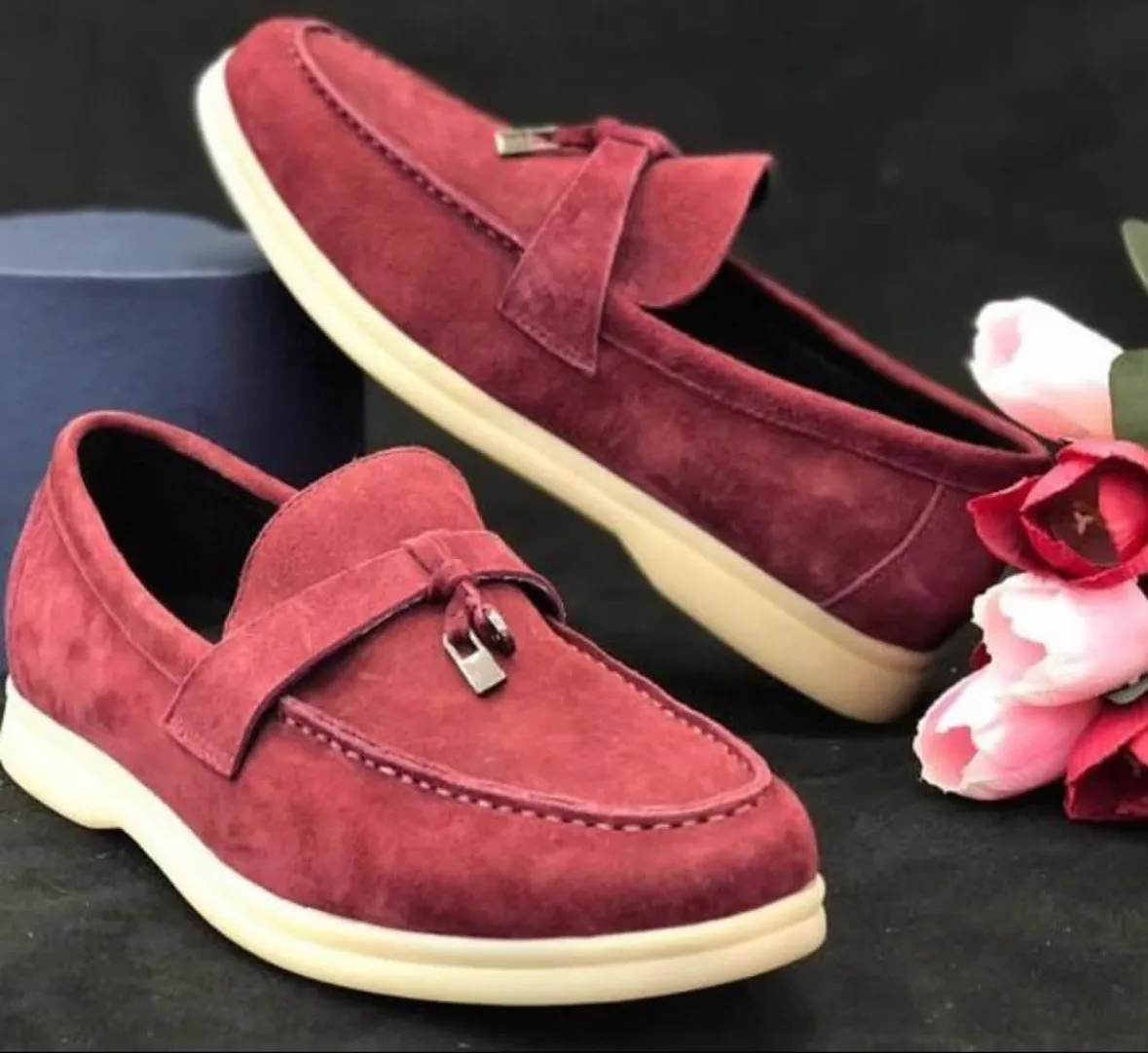 Tasarımcı Loro Piyano Ayakkabı Yaz Yürüyüşü Kadın Düz Rahat Ayakkabı Adamı Tasman Loafers Lüks Süet Elbise Moccasin Dhgate Açık Run Ayakkabı Düşük Üst Sabahlar Deri Ayakkabı