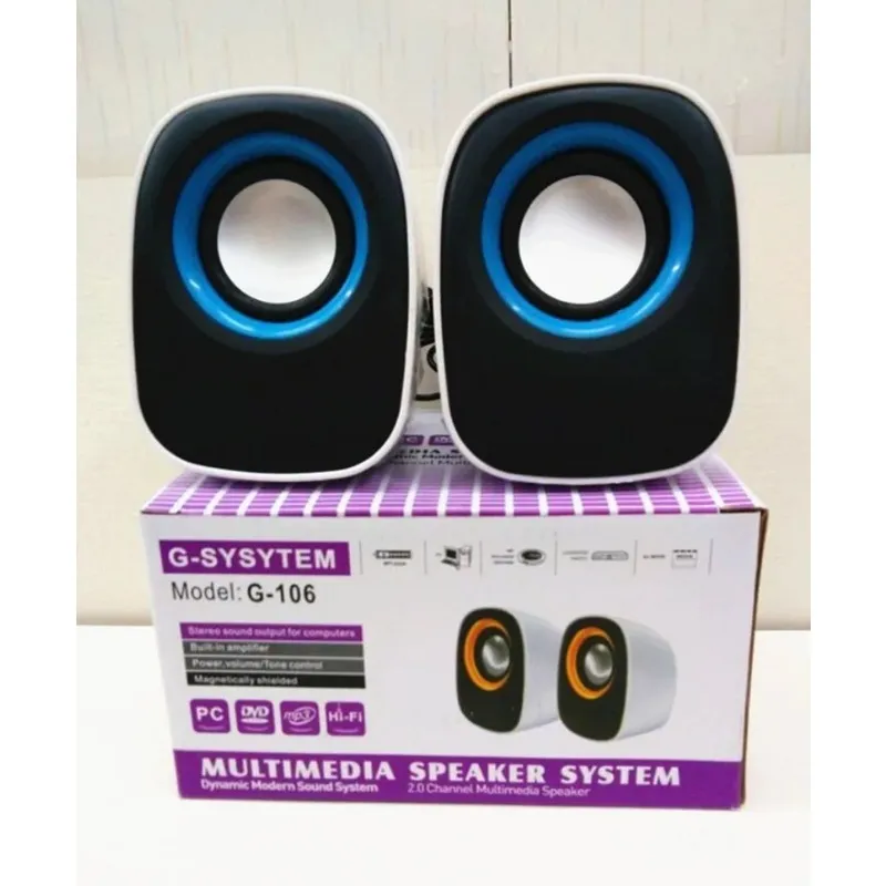 2024 Computer Speaker Mini USB Proteable Speaker 4D Stereo Bass Sound Subwoofer Music Player för PC Laptop Multimedia Loudspeaker för Mini