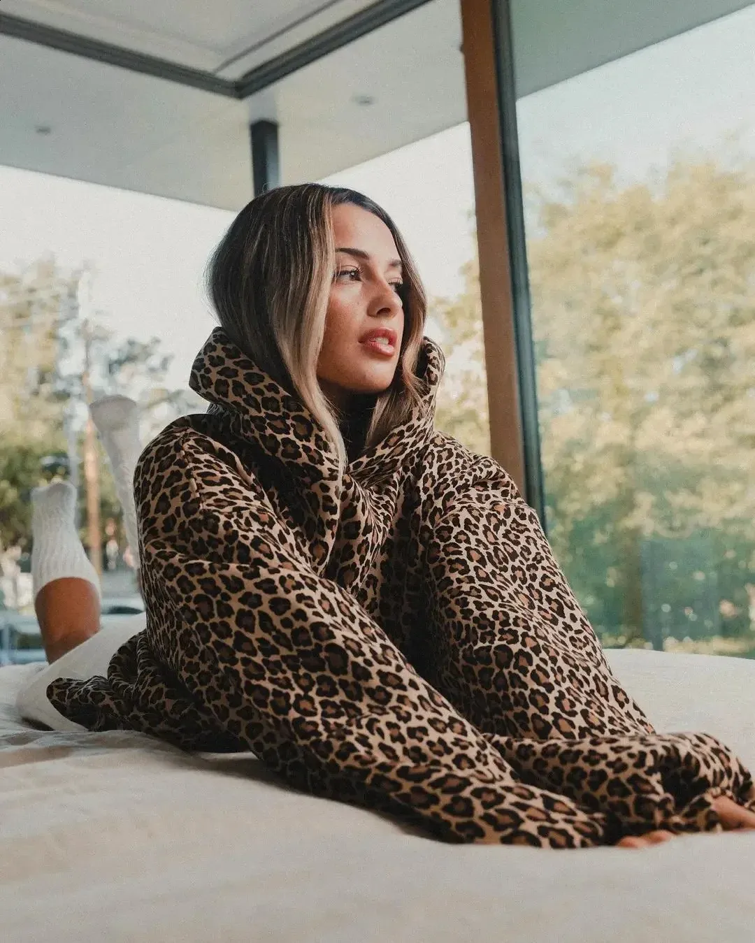 Leopard Print Oversized Hoodie: Y2K Harajuku Style From Yujia02