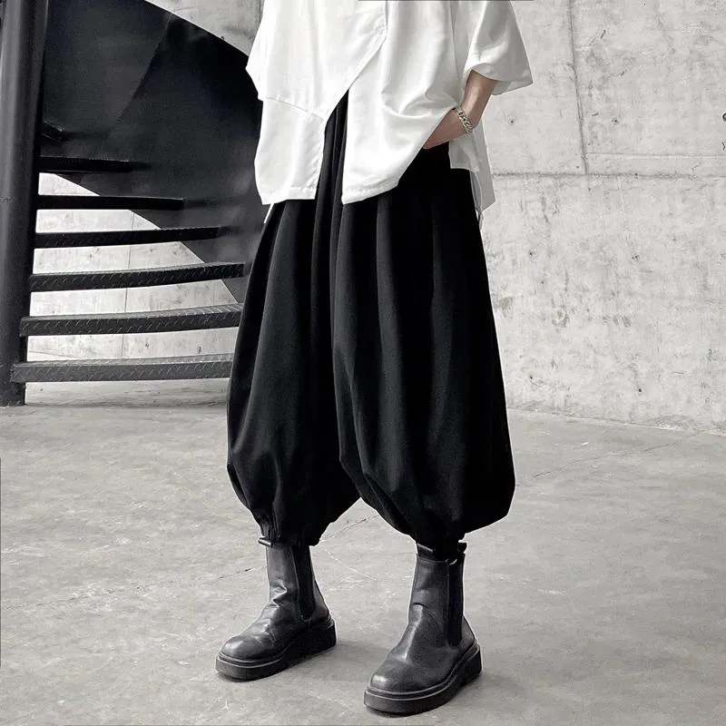 Pantaloni maschili maschile harem jogger neri pantaloni della tuta maschio harajuku gambe punk gambe gambe women streetwear