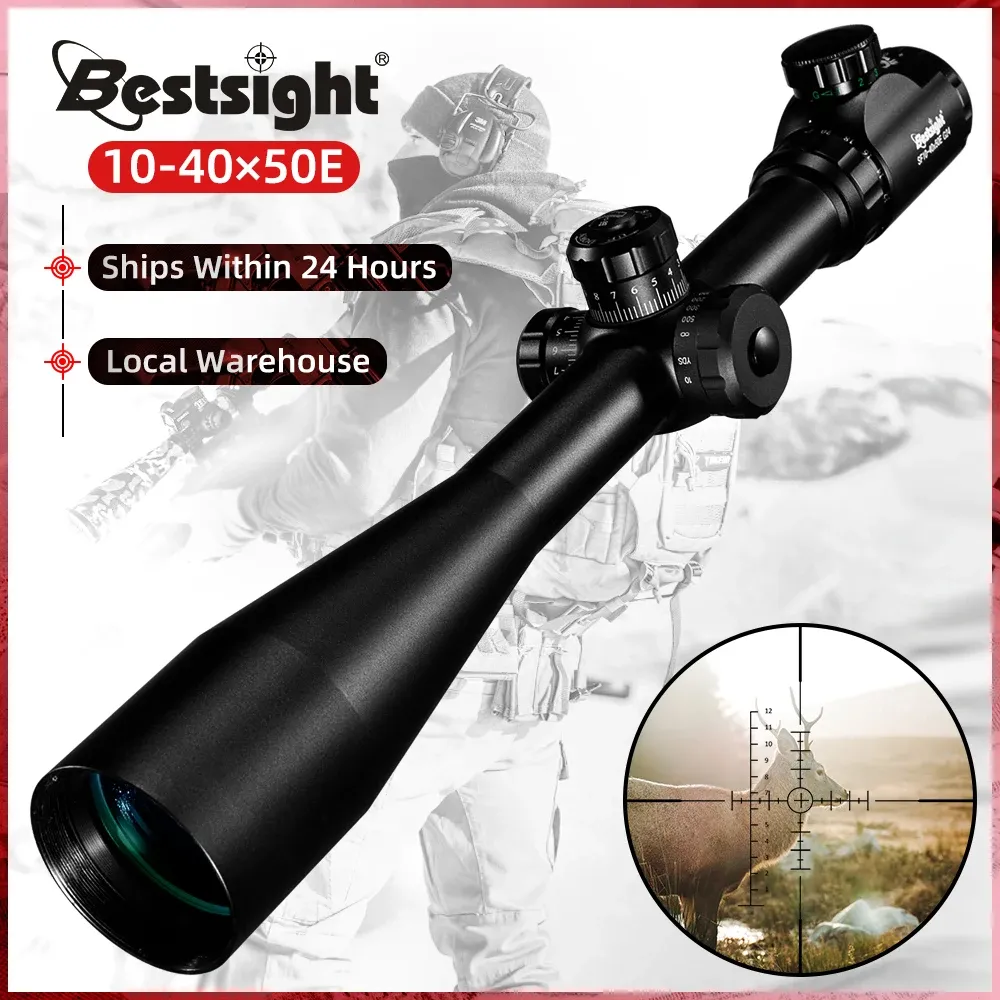 Scopes NOUVEAU 1040X50 Long Relief Rifle Stendgun Shotgun Sight Tactical Optical Sniper Riflescopes Pistola Aria Compressa Hunting Scopes