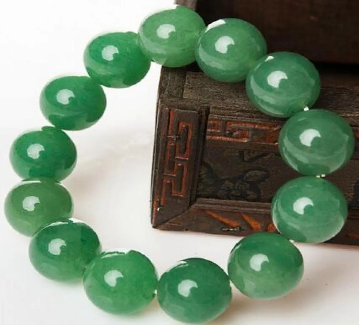 Natural Dongling Jade Armband Emerald Jade Jade Armband Män och kvinnor Fashion Crystal Armband Whole5764848