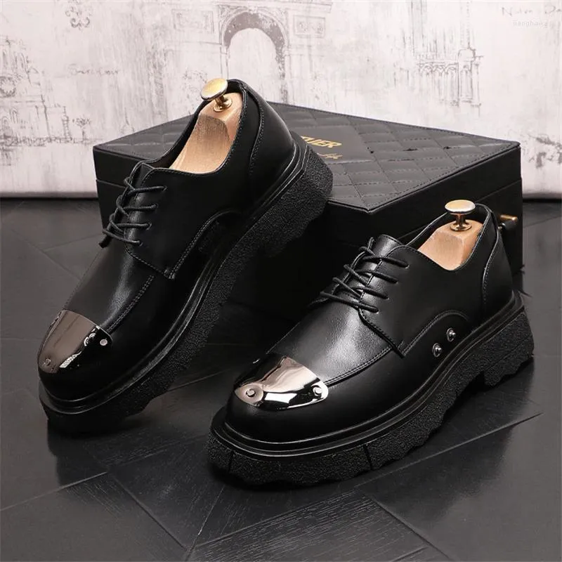 Casual Shoes Black BROWN Men Business Leather Flat Formal Zapatillas Hombre