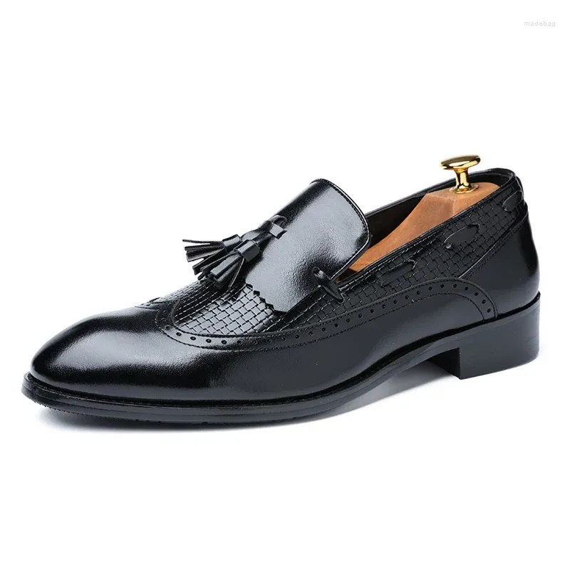 Dress Shoes Men Leather Casual Men's Classic Business Oxford Mens Loafers Soft Moccasins Wedding Driving Flats