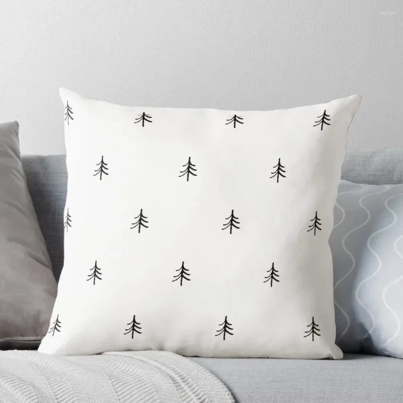 Cuscini Minimalist Christmas Tree Black White Pattern Cover per S di divano di lusso cuscini