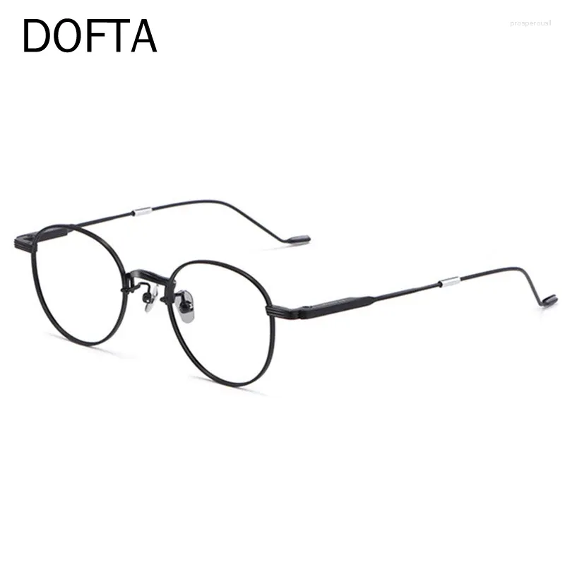 Sunglasses Frames DOFTA Vintage Titanium Glasses Frame Men Round Myopia Optical Prescription Eyeglasses Women 2024 Titan Retro Eyewear 5796