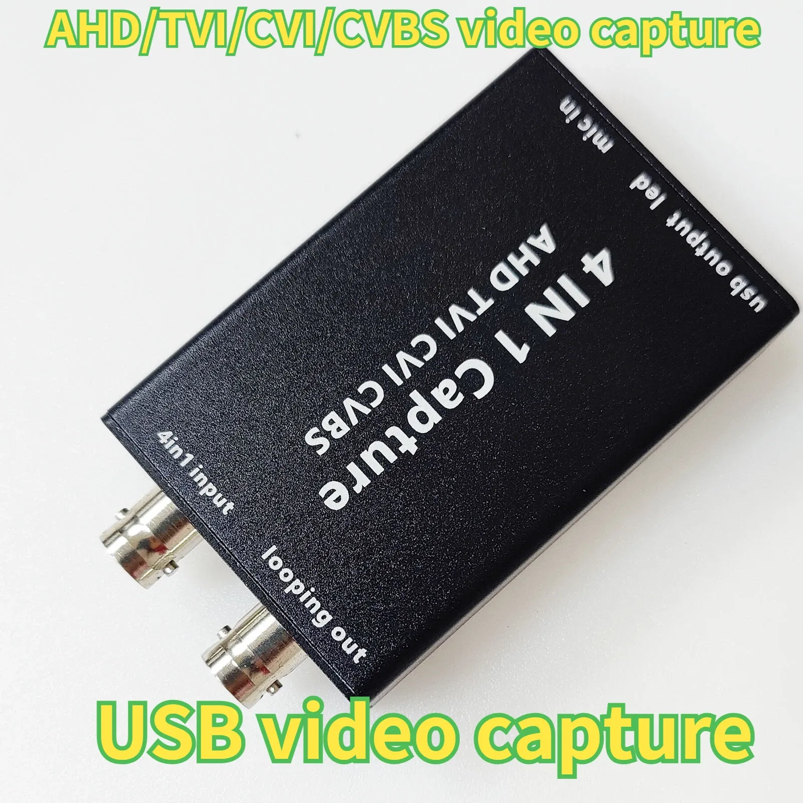 Soczewka ahd/tvi/cvi/cvbs do przechwytywania USB adapter pełny HD 1080p adapter przechwytywania wideo do konwersji pierścień/zapętlanie paska/zapętlanie