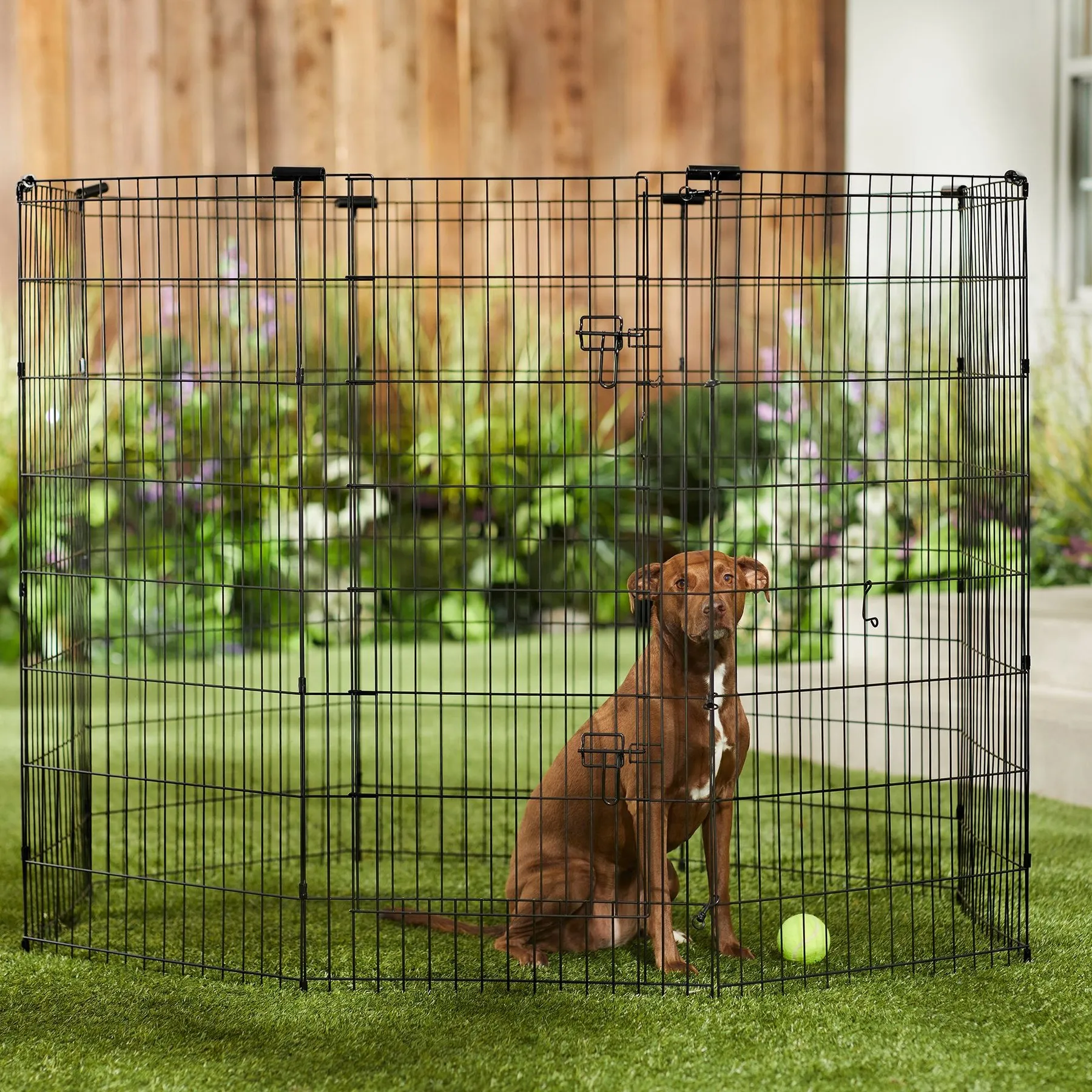 48 Inch Tall Dog Exercise Pen with Door Indoor/Outdoor Safe