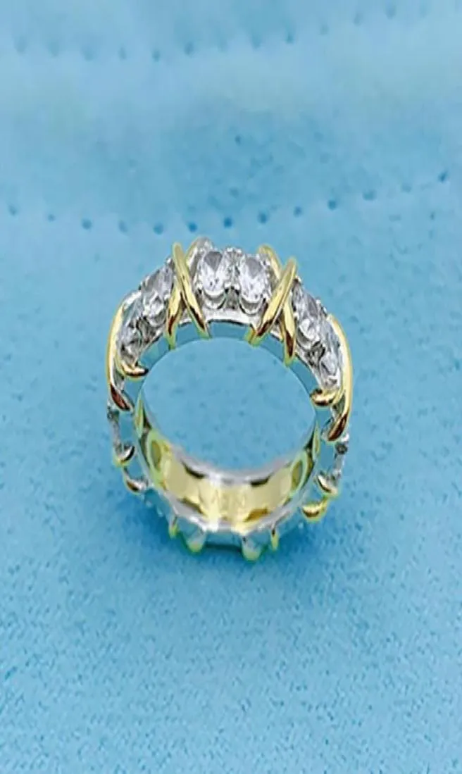 Pierścienie klastra 1: 1 Srebro srebrne 16 Kamienne Pierścień Luksusowy osobowość Mężczyzna i kobiety biżuterii dla dziewczyn Party Prezenty 4514081