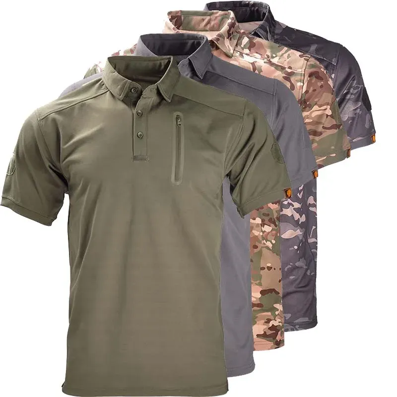 Calçados exército masculino tático combate tsshirts camisetas de manga curta camisas de camuflagem de camuflagem de roupas de caça escalando homens de pesca roupas