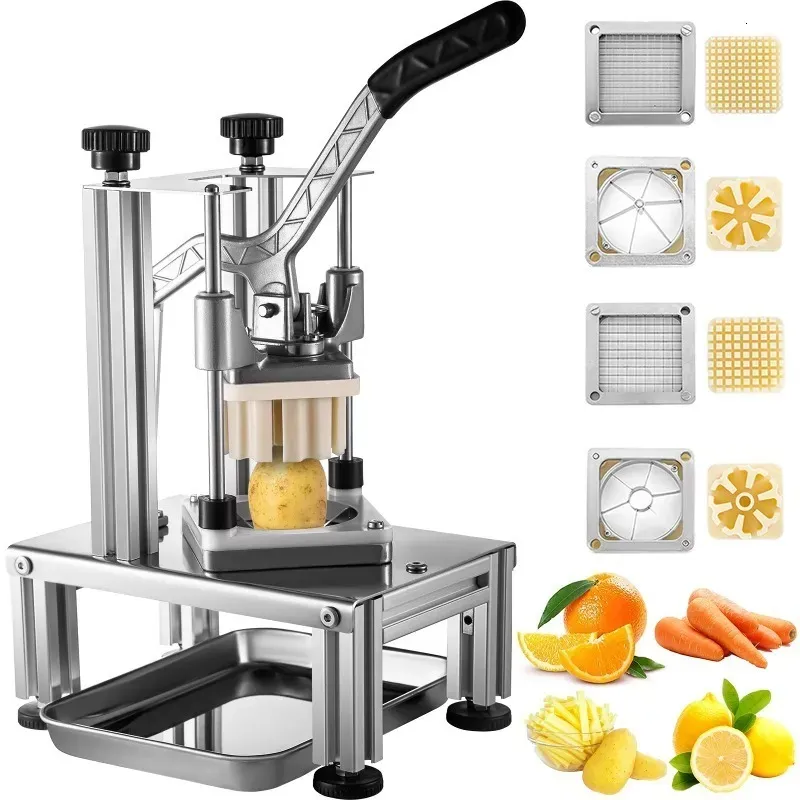 Outils Fruit Vegetable Tools Commercial French Fry Cutter avec 4 lames de remplacement lame Easy Dicer Chopper 6wedge Slicer 230901