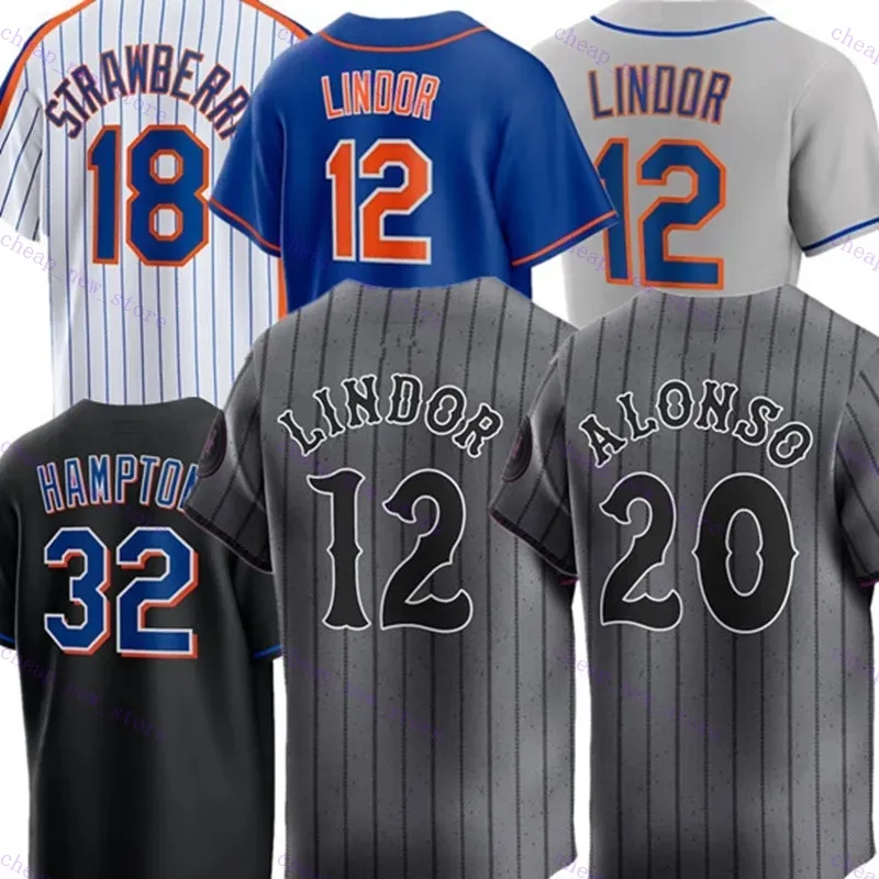 Custom S-4xl 2024 City Connect Pete Alonso Baseball Jersey Francisco Lindor Francisco Alvarez Diaz Kodai Senga Jacob Degrom Mets Keith Hernandez Men Women Youth Youth