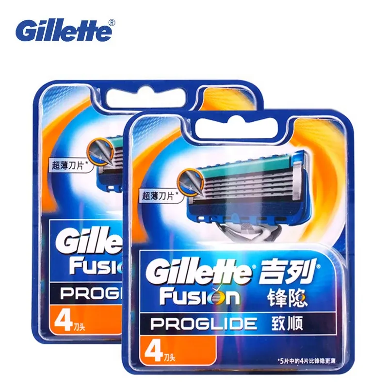 Shavers Original Gillette Fusion Proglide Manual Razor Blade's Shaving Brand Shave Facial Beard Shaver Razors Blades 8pcs for Men