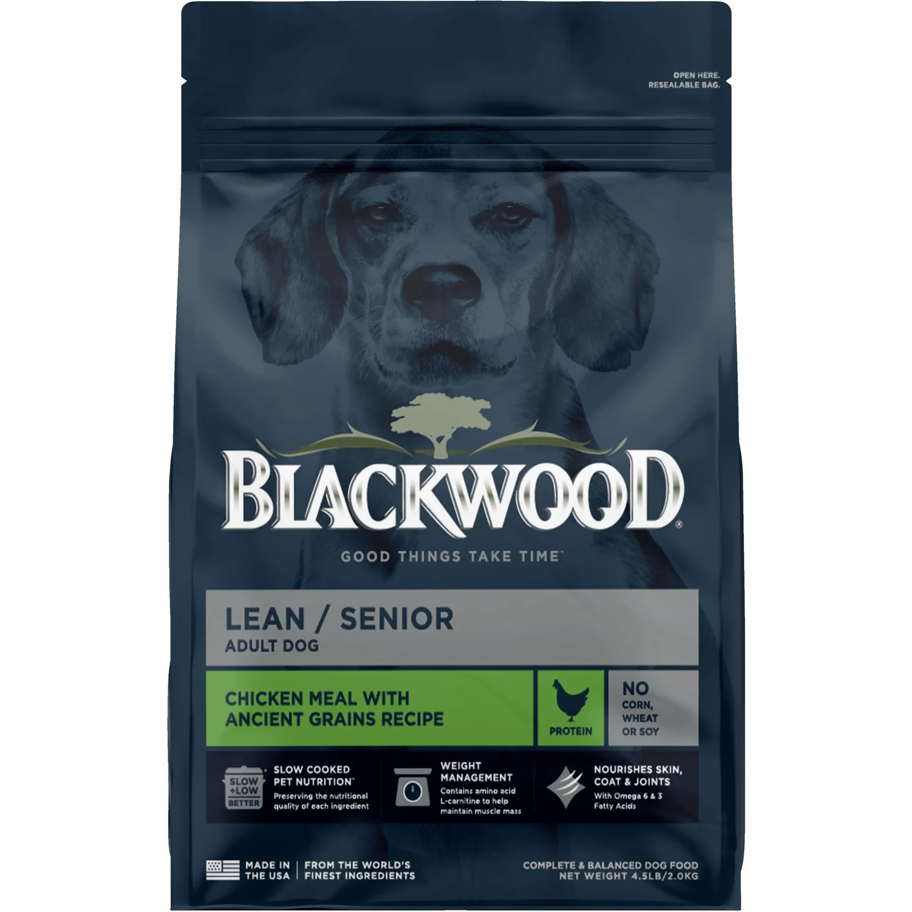 BLACKWOOD LOW FAT LEAN/SENIOR １５キロ Blackwood Lean Senior Chicken Meal With Ancient Grains Recipe Dry