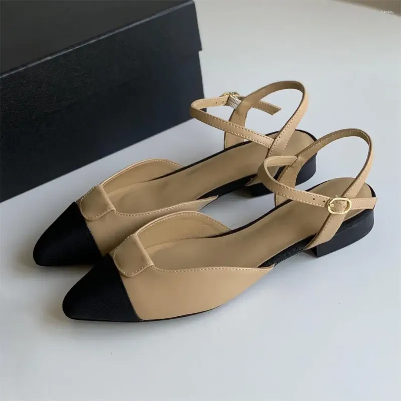 Casual Shoes 2024 Summer Sandals Fashion Pointed Toe Women Sexy High Heels Concise Genuine Leather Chaussure Femme Size 35-40