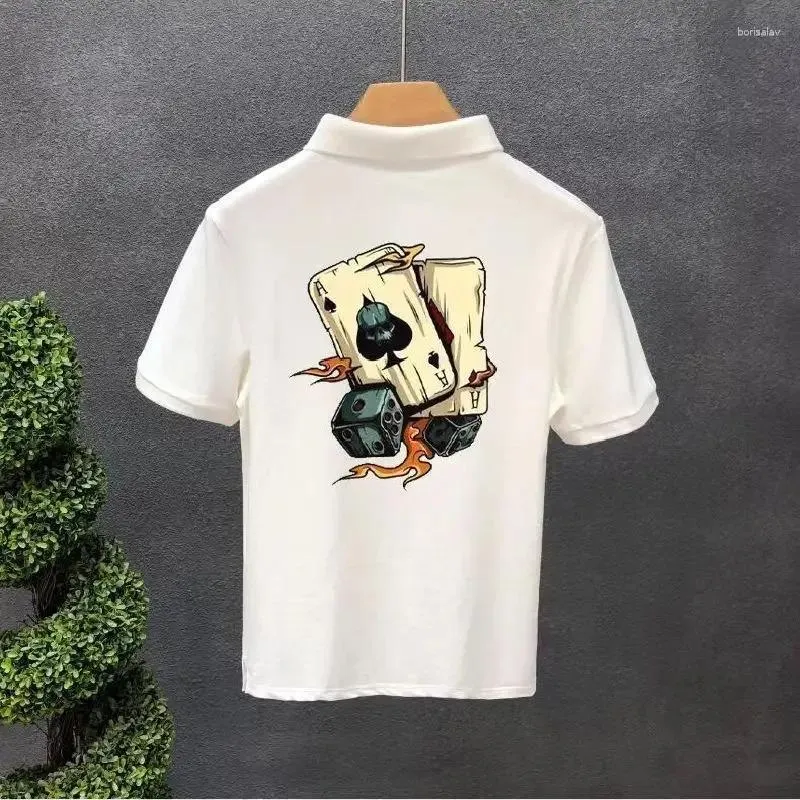 Polos pour hommes polo homme anime homme avec des dessins de collier Top goth girt t-shirt pour hommes en hauts