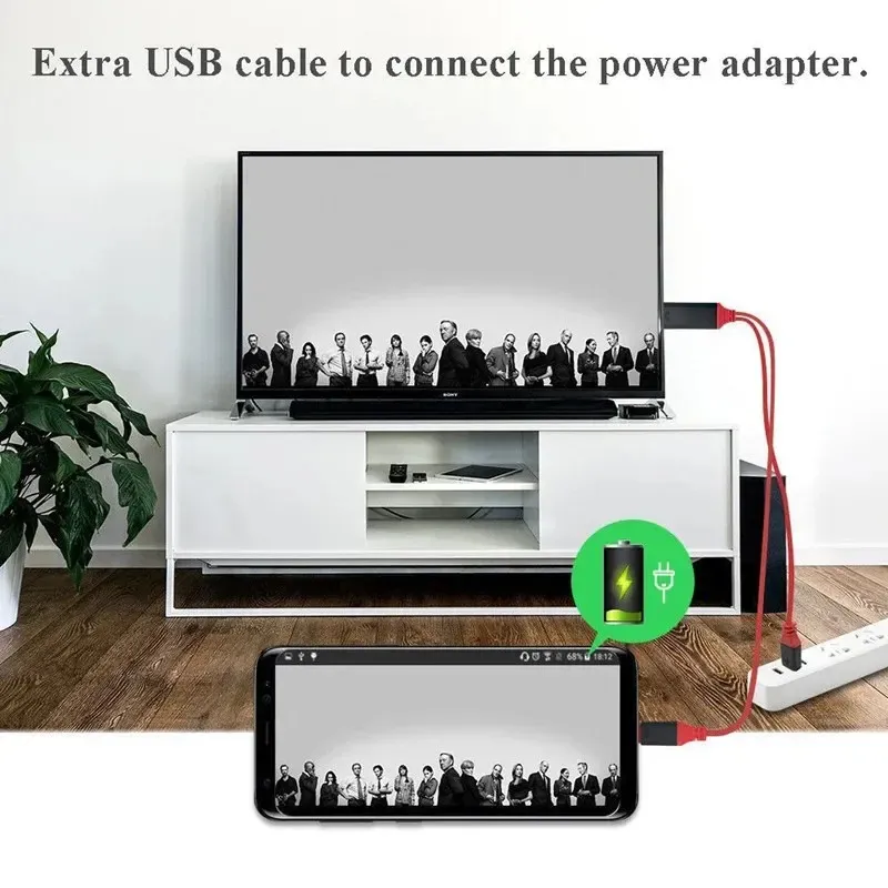 Câble HDTV 4K 1080p Type C Téléphone C Adaptateur TV Cable Adaptateur USB C Convertisseur vidéo miroir de l'écran pour MacBook pour Samsung Huawei Android