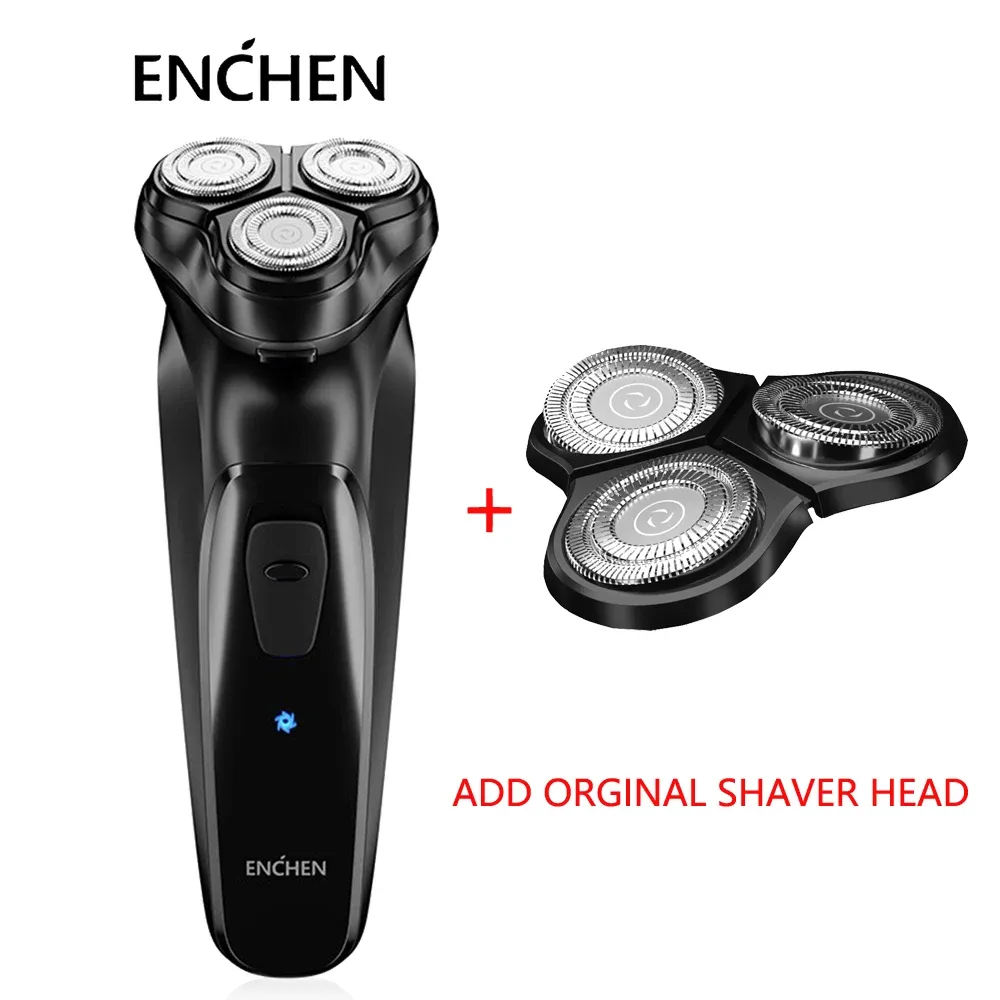 Controllo Enchen Black Stone Black 3D Raffitto elettrico Controllo intelligente Controllo ricaricabile Hine per uomo Trimmer