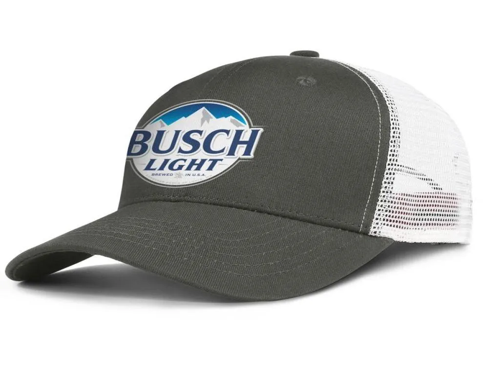 Busch Light Znak męskie i kobiety Regulowane ciężarówki MESHCAP Niestandardowe sporty urocze unikalne baseballhats Busch jasne piwo szary kamuflaż1262361
