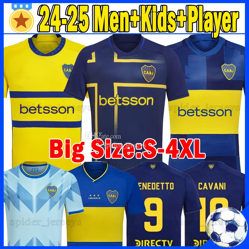 XXXL 4xl 2023 2024 Boca Juniors Maglie di calcio Versione giocatore Villa Salvio Medina Varela Benedetto Maradona Kit Kit Kit Kits 23 24 Camicie da calcio