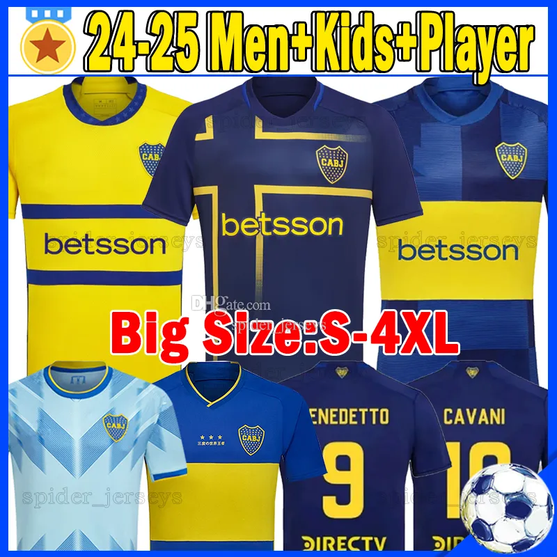 Xxxl 4xl 2023 2024 BOCA Juniors Soccer Jerseys Wersja Villa Salvio Medina Varela Benedetto Maradona Zestaw rocznicowy Zestawy dla dzieci 23 24 koszule piłkarskie