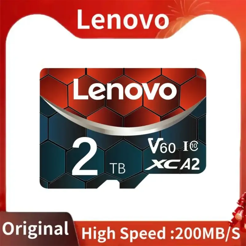 بطاقات Lenovo 2TB بطاقة الذاكرة 128GB الفئة 10 V60 TF Card 1TB MINI SD CARD 512GB السرعة العالية Micro TF SD 256GB لمحول Nintendo