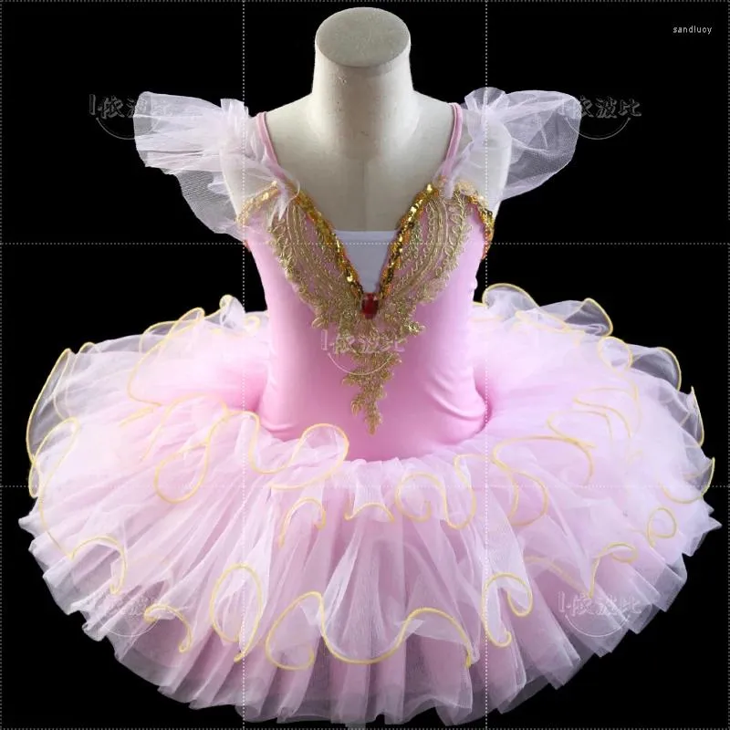 Stage Wear Ballet Costumes Sukienki dla dziewcząt SULE SULE SPRIRTY PUFTY DZIECKO Little Swan Dance Tutu