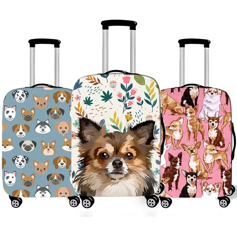 Accessoires Lovely Chihuahua Dog Printing Bagage Beschermende omslag Travelen Kawaii Bull Terrier Trolley Case koffer Covers Accessoires