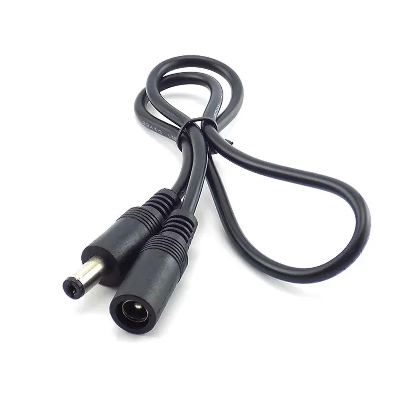 2024 Female to Male Plug CCTV DC Power Cable Extension Cord Adapter Power Cords 5.5mmx2.1mm For Camera Power Extension Cords for CCTV camera