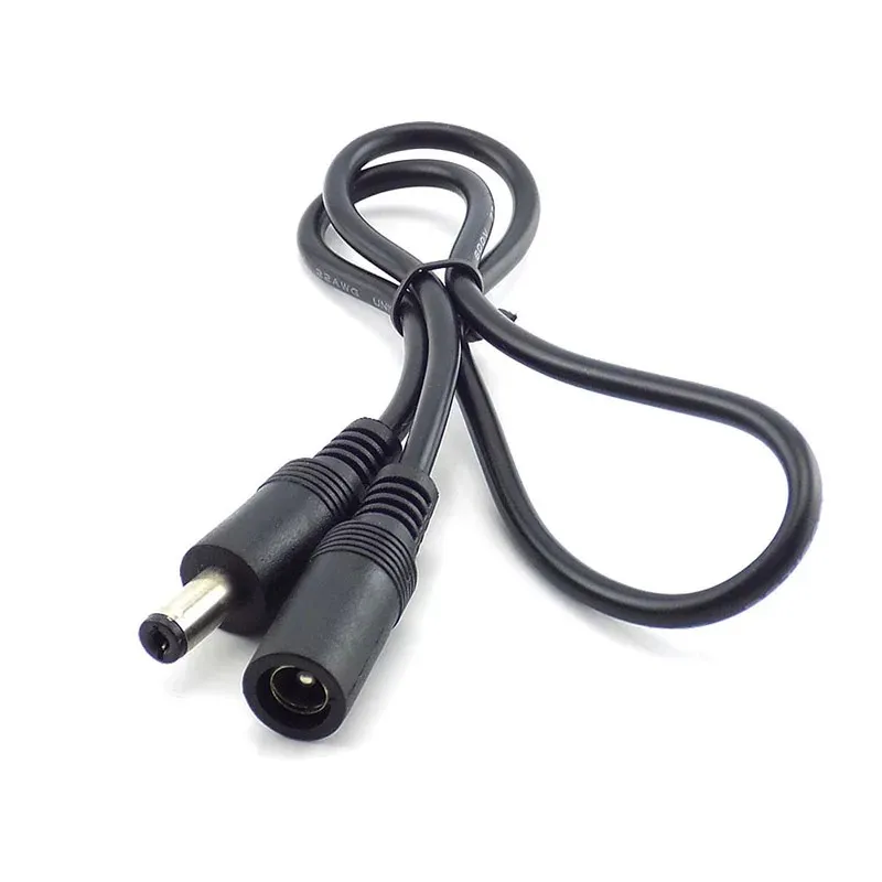 2024 Femelle à Male Plug CCTV CCTV Câble d'alimentation Corde d'alimentation Corde d'alimentation de 5,5 mmx2.1 mm pour les rallonges d'alimentation de la caméra pour la caméra CCTV