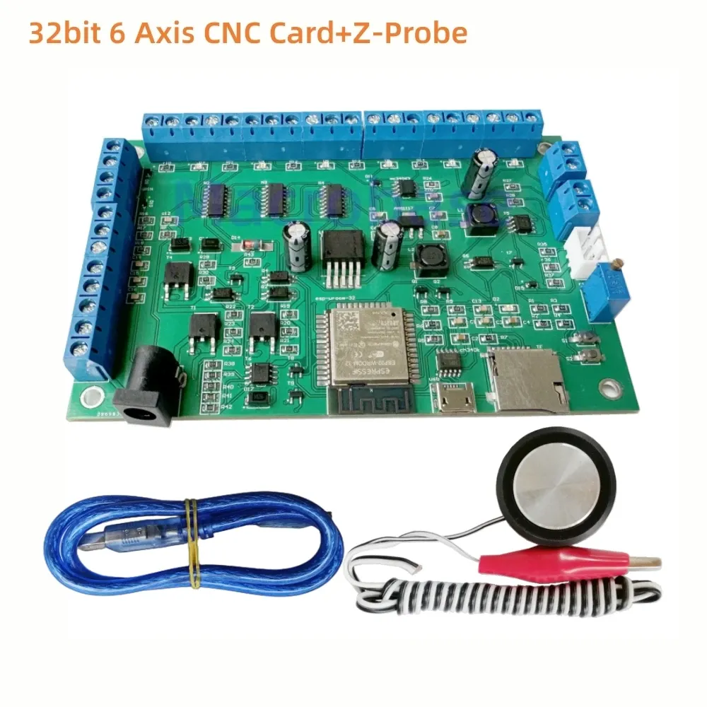 Yönlendiriciler CNC Denetleyicisi 6 Eksen Breakout Tahtası 32bit GRBL ESP32 WiFi Kontrol Paneli Z CNC yönlendirici frezeleme Hine için Prob Setter Sensörü