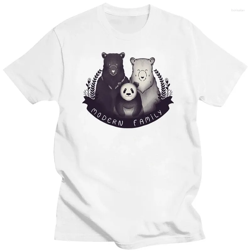 Polos de polos masculinos Modern Family T-shirt Men Bear Roupas Impressa Camiseta Padre Mã