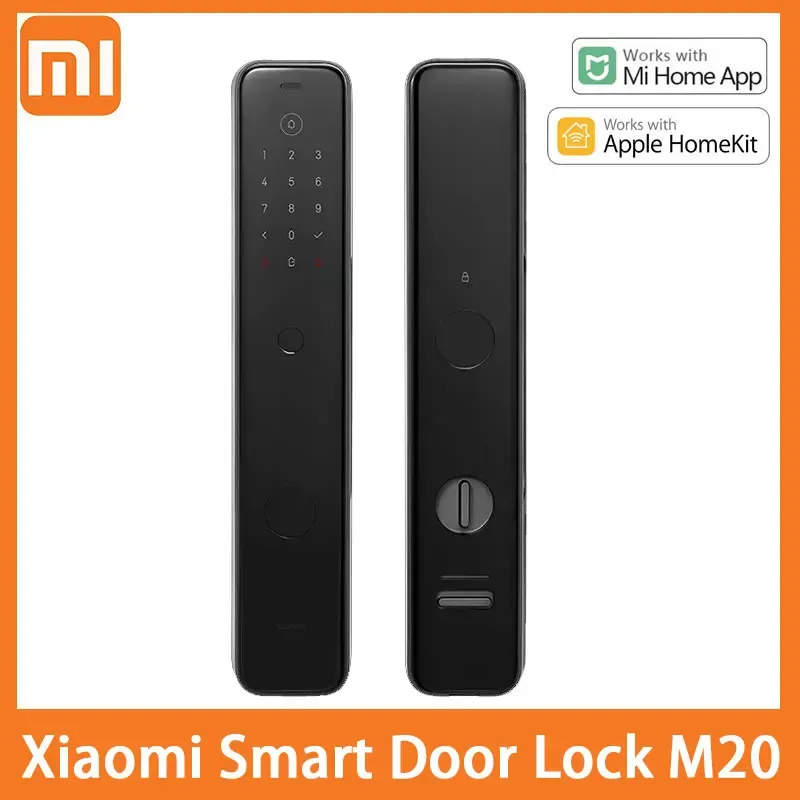 Contrôle Xiaomi Smart Door Lock M20 Automatic Electronic Pushpull Lock Finger Empreinte Bluetooth NFC Homekit Unlock Work with Mihome Homekit