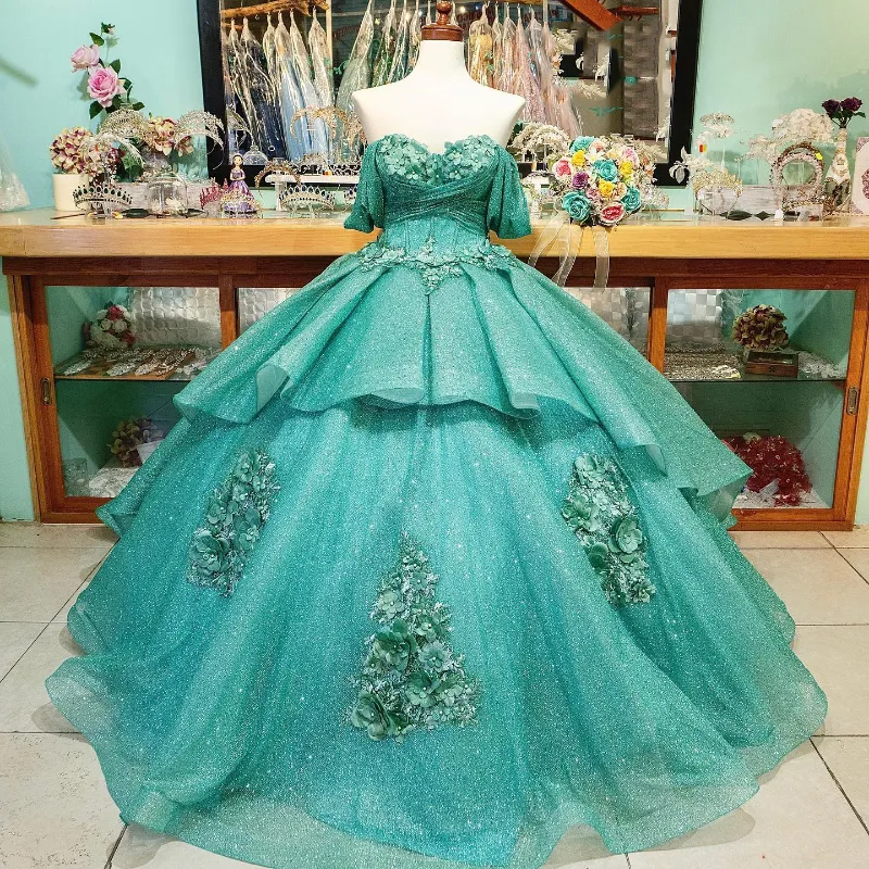 México Vestido de Ball Luxury Quinceanera Apliques Faculdades de Festa de Aniversário de Lace