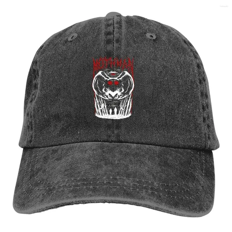 Ball Caps Black Metal Baseball Cap Men Hats Women Visor Protection Snapback Mothman Humanoid Creatures