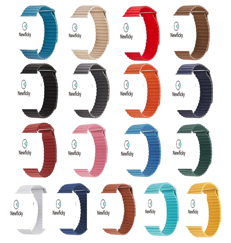 Nouvelles couleurs pour pomme de montre en cuir bracelet magnétique IwatchSeries 5432 38 40mm 42 44 mm Sport Remplacement du bracelet3826061
