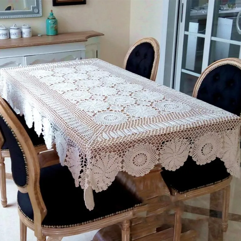 테이블 천면 꽃 디자인 식탁보 소파 커튼 수제 크로 셰 뜨개질 홈 커피 1pc/lot에 대한 장식