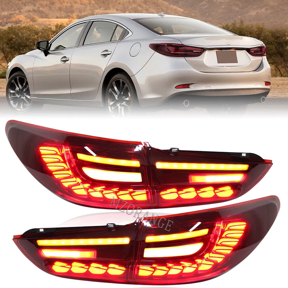 Montagem de luzes traseiras LED para Mazda 6 ATENZA 2014 2015-2019 Lâmpadas de freio traseiro vermelho
