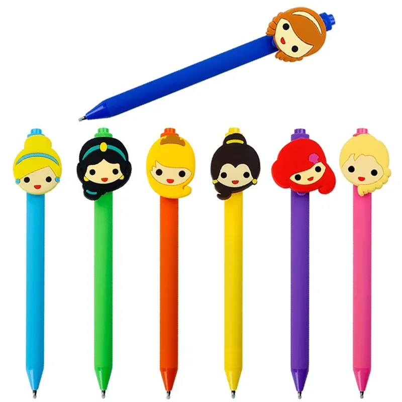 Pens 40 pcs/lot Kawaii Princess Press Gel Pen Cute 0.5mm black Ink Signature Pens Promotional Gift Office School Supplies