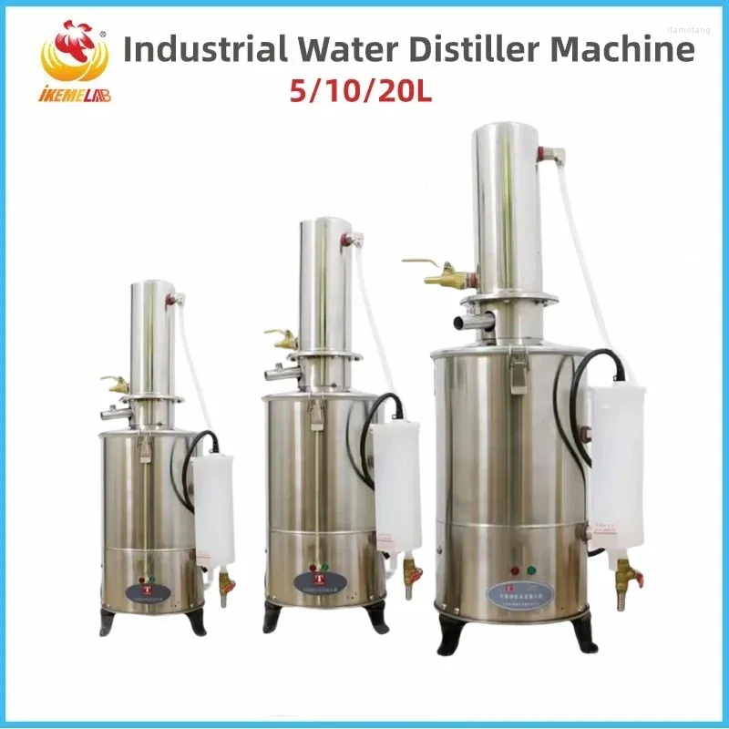 Industrial Water Distiller Machine 5/10/20L Stainless Steel Distilled Deionize Purifying Pure Maker